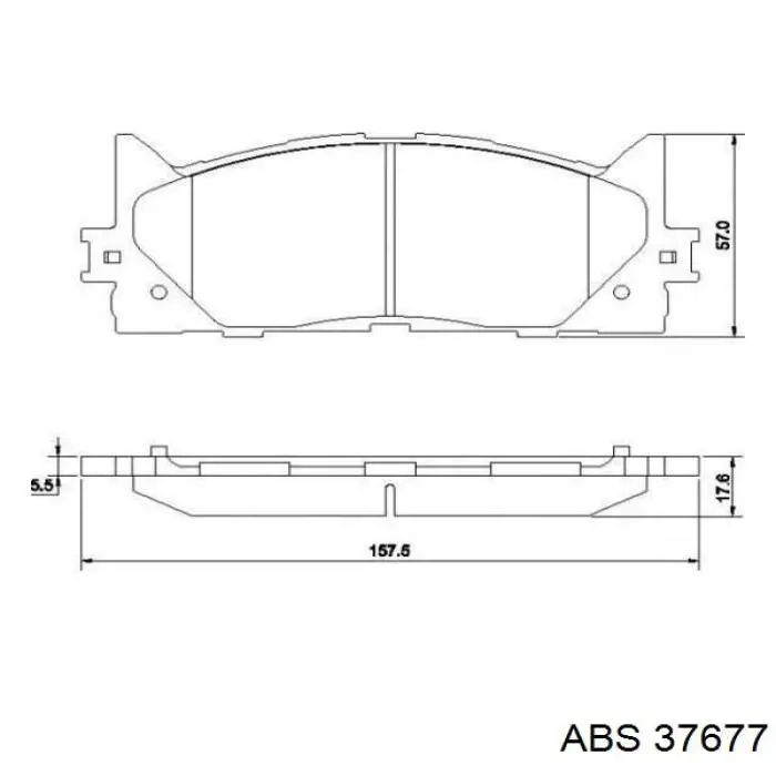 37677 ABS pastillas de freno delanteras