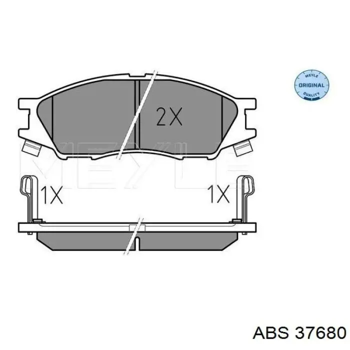 37680 ABS pastillas de freno delanteras