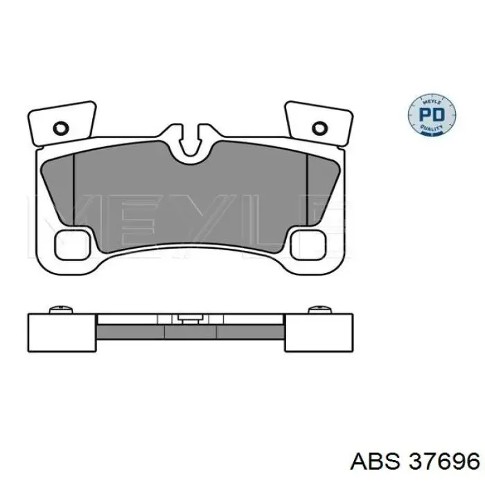 37696 ABS pastillas de freno traseras