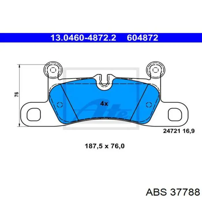 Pastillas traseras de freno ABS 37788 precio, desde 46,68 EUR