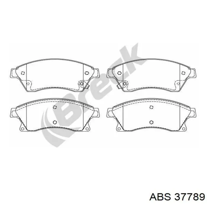 37789 ABS pastillas de freno delanteras