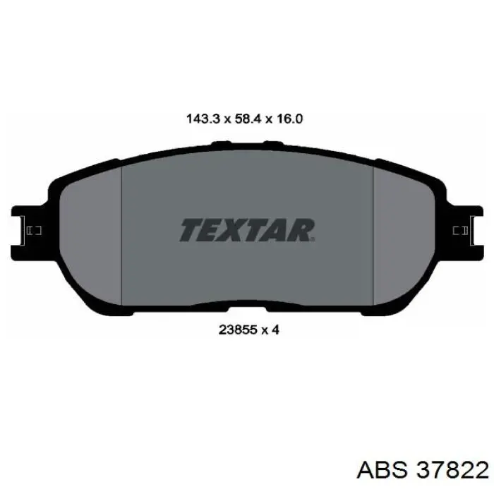 37822 ABS pastillas de freno delanteras