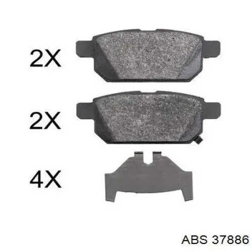 Comprar 37886 ABS Pastillas de freno traseras