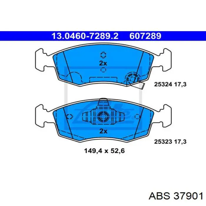 37901 ABS pastillas de freno delanteras