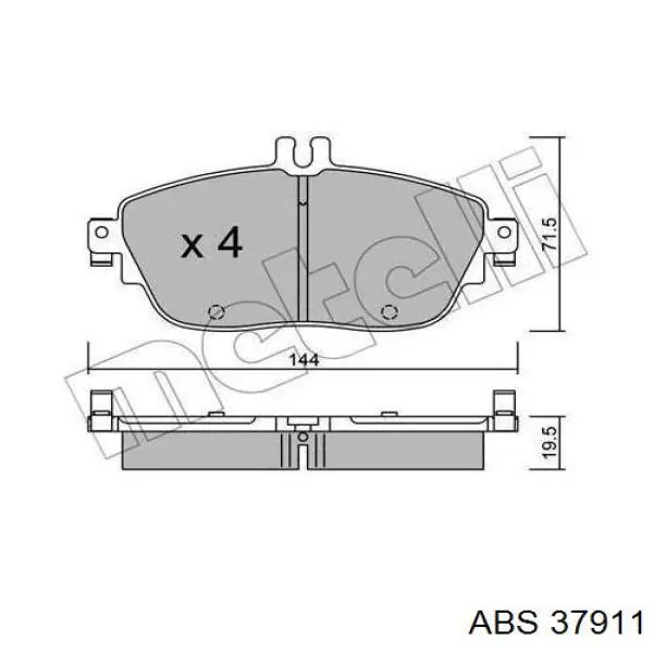 37911 ABS pastillas de freno delanteras