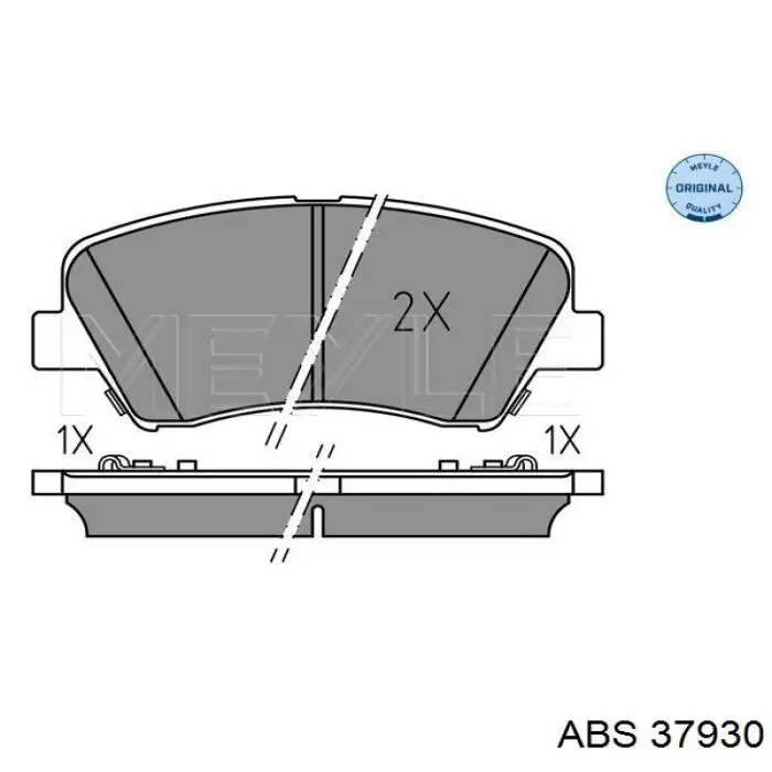37930 ABS pastillas de freno delanteras