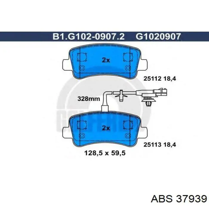 Comprar 37939 ABS Pastillas de freno traseras
