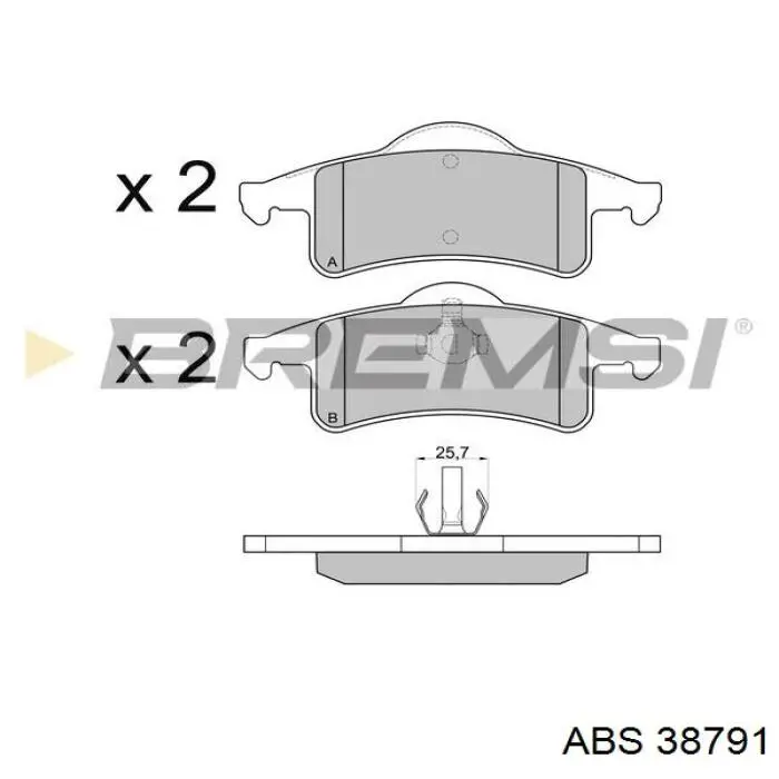 Pastillas traseras de freno ABS 38791 precio, desde 21,84 EUR