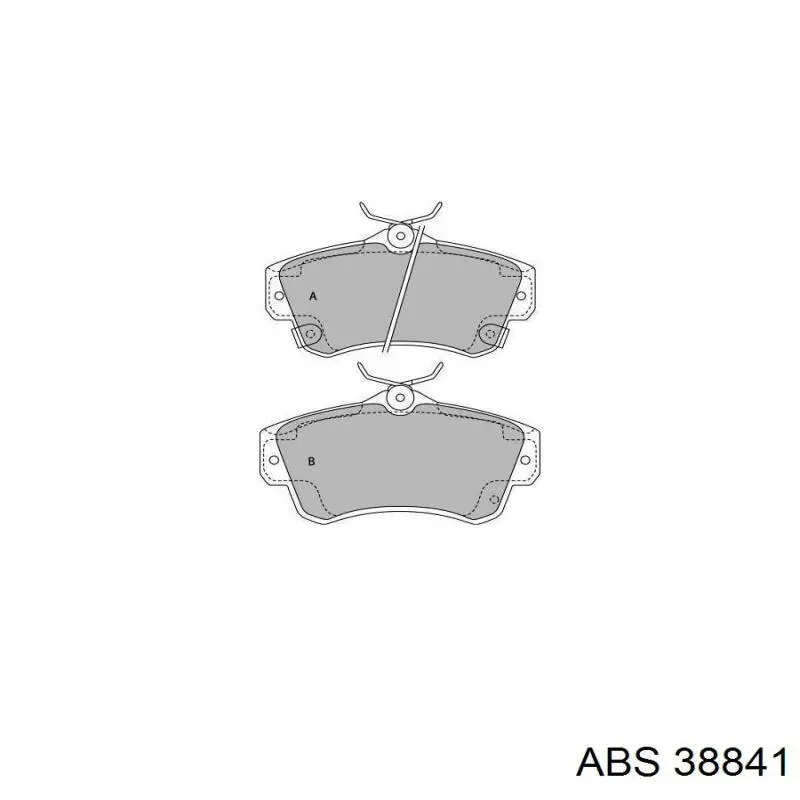 38841 ABS pastillas de freno delanteras