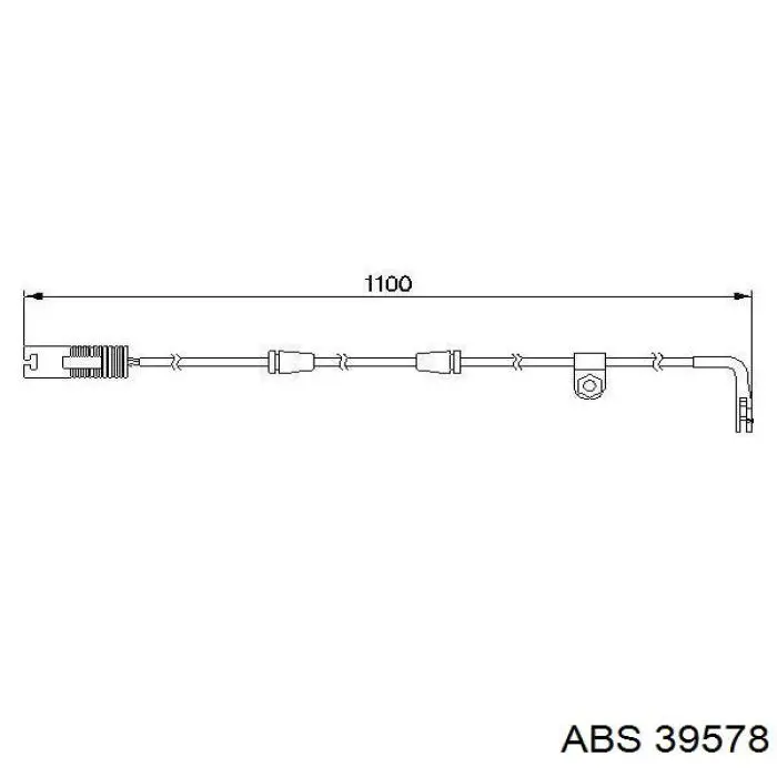 39578 ABS contacto de aviso, desgaste de los frenos, trasero