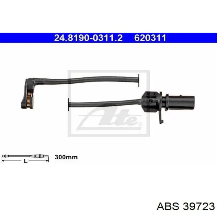 39723 ABS contacto de aviso, desgaste de los frenos