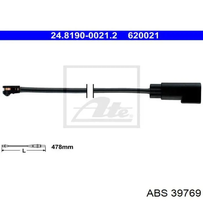 2433800 Ford contacto de aviso, desgaste de los frenos, trasero