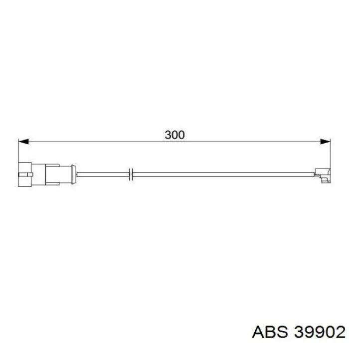 39902 ABS contacto de aviso, desgaste de los frenos