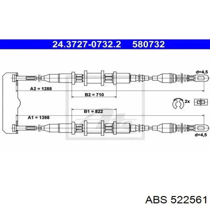 522561 ABS pinza de freno delantera izquierda