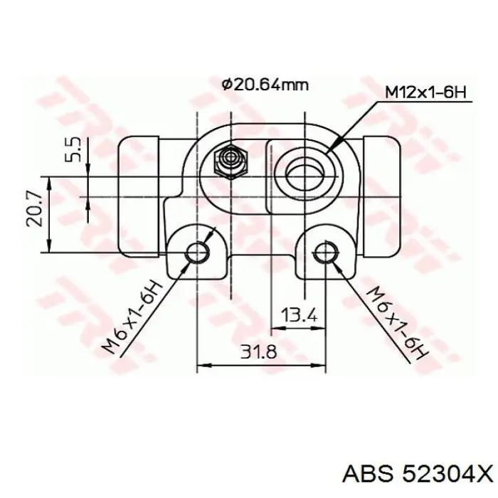 52304X ABS cilindro de freno de rueda trasero