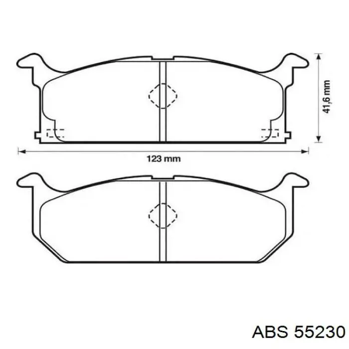 55230 ABS juego de reparación, pinza de freno trasero