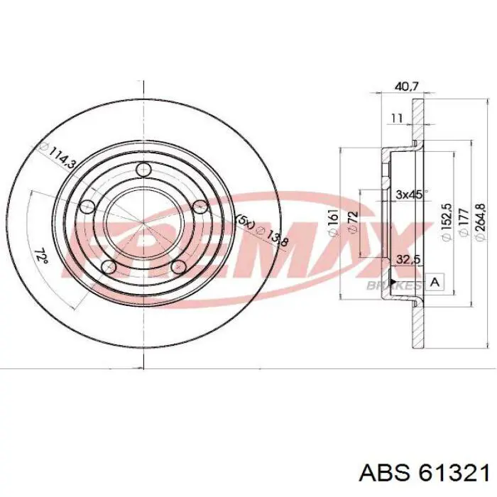 Cilindro maestro de frenos ABS 61321 precio, desde 31,94 EUR