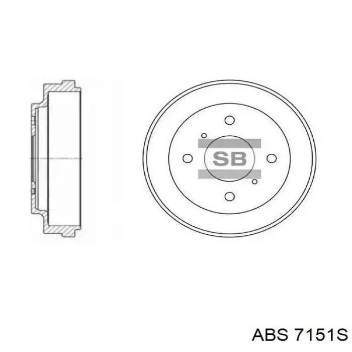 7151S ABS freno de tambor trasero