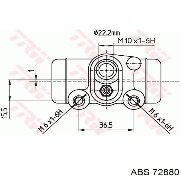 72880 ABS cilindro de freno de rueda trasero