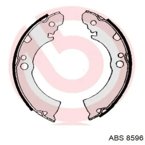 8596 ABS zapatas de frenos de tambor traseras