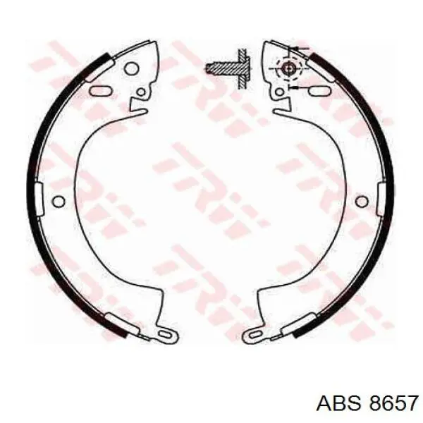 8657 ABS zapatas de frenos de tambor traseras