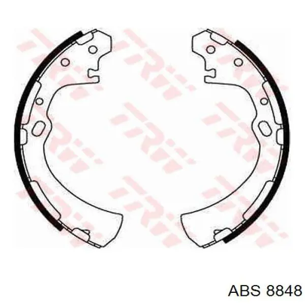 8848 ABS zapatas de frenos de tambor traseras