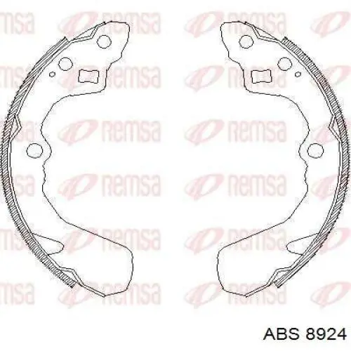 8924 ABS zapatas de frenos de tambor traseras