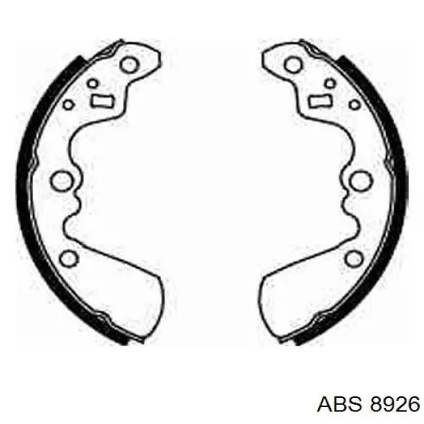 8926 ABS zapatas de frenos de tambor traseras