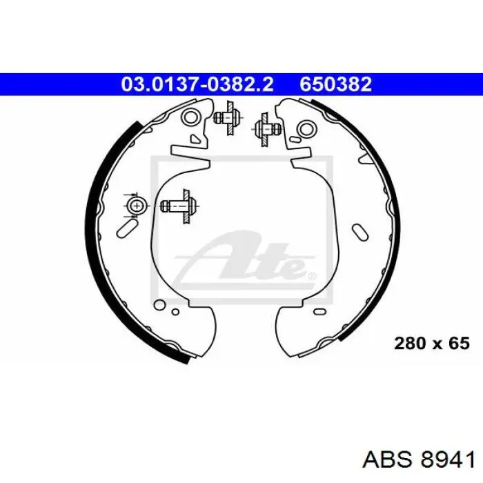 8941 ABS zapatas de frenos de tambor traseras