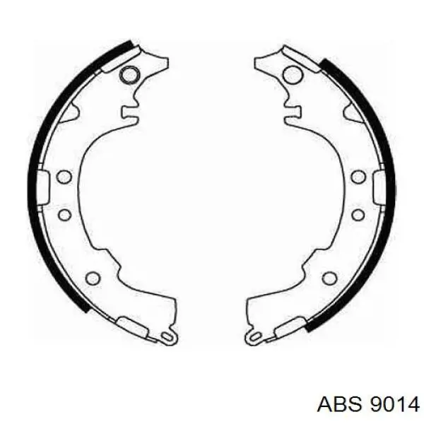 9014 ABS zapatas de frenos de tambor traseras