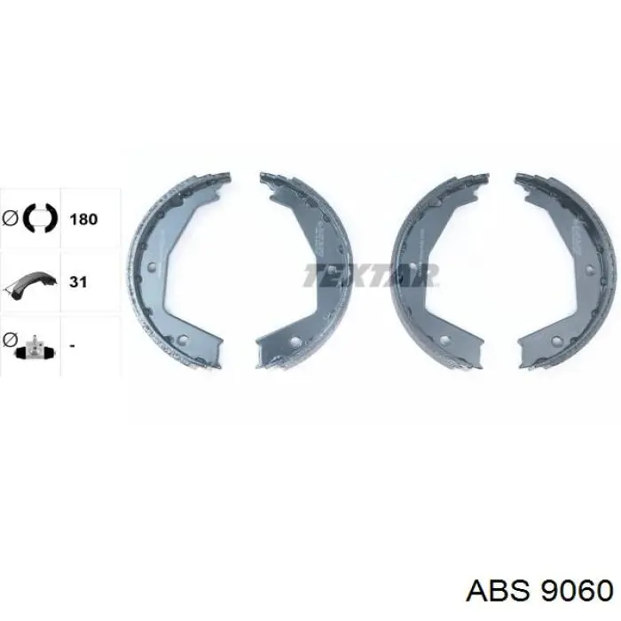 9060 ABS juego de zapatas de frenos, freno de estacionamiento