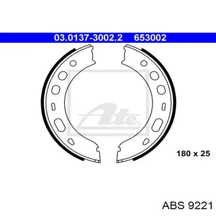 9221 ABS juego de zapatas de frenos, freno de estacionamiento
