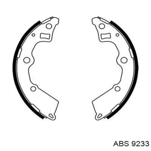 9233 ABS zapatas de frenos de tambor traseras