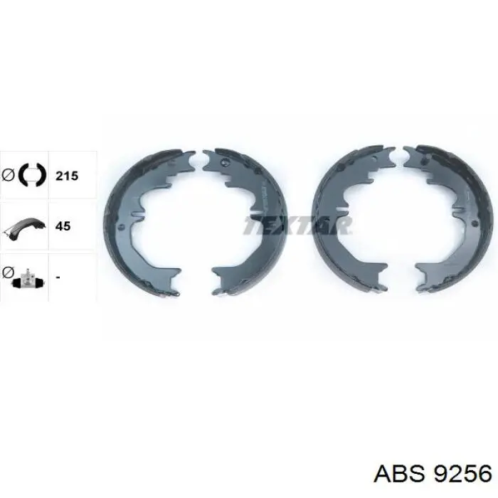 Comprar 9256 ABS Juego de zapatas de frenos, freno de estacionamiento