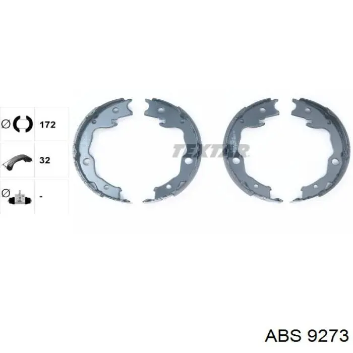 9273 ABS juego de zapatas de frenos, freno de estacionamiento