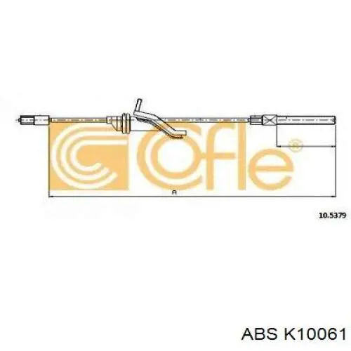 K10061 ABS cable de freno de mano delantero