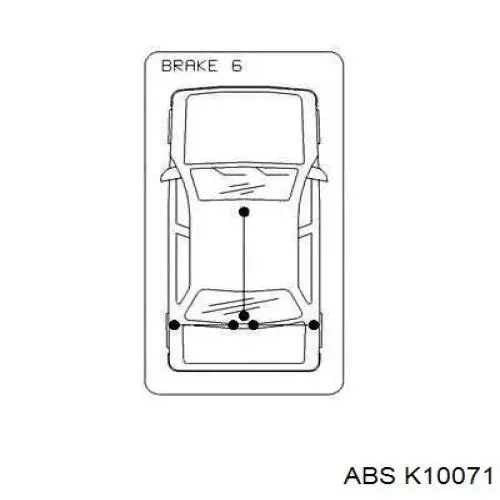 K10071 ABS cable de freno de mano delantero