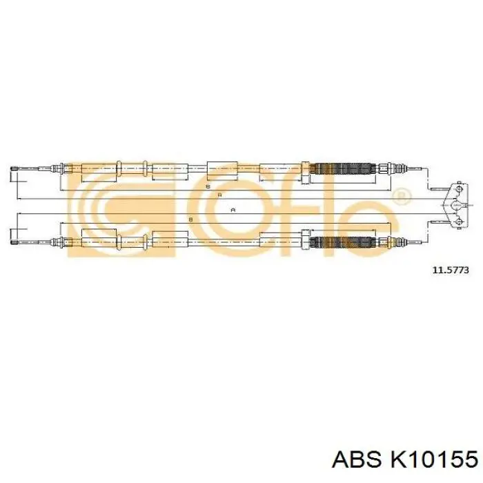 K10155 ABS cable de freno de mano trasero derecho/izquierdo