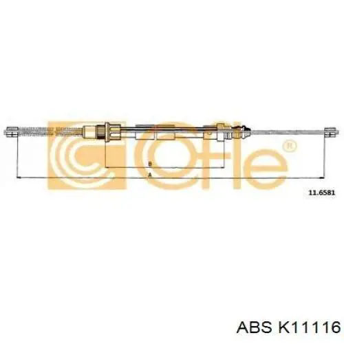 Cable de freno de mano trasero derecho/izquierdo para Renault Clio (BC57, 5357)