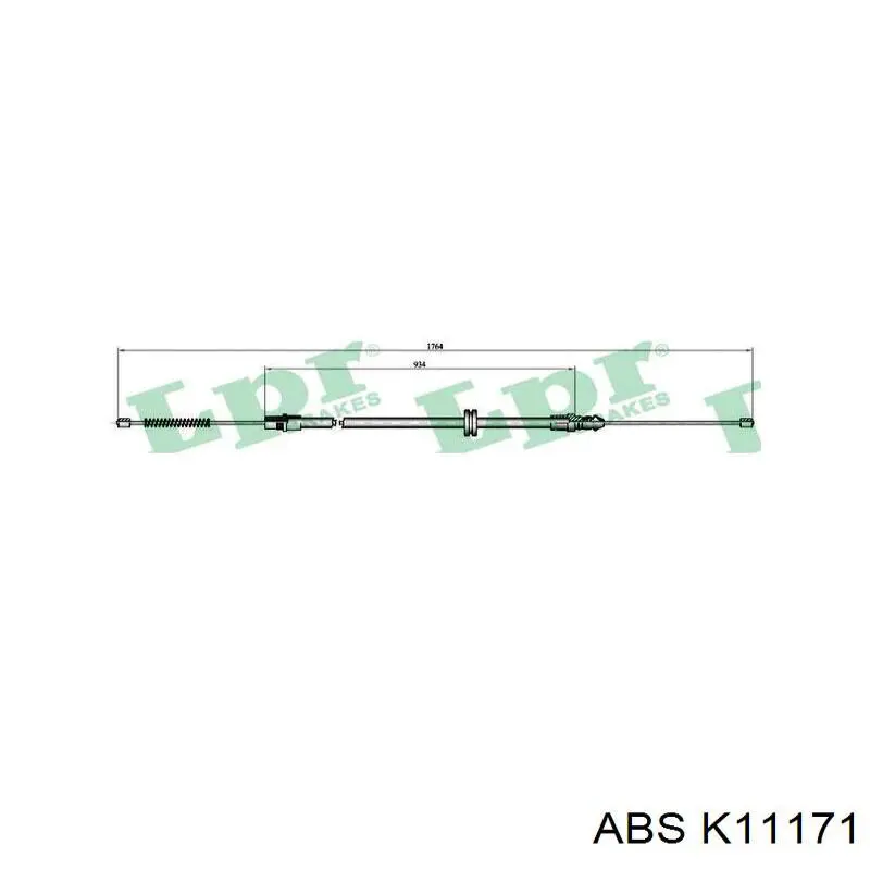 K11171 ABS cable de freno de mano delantero