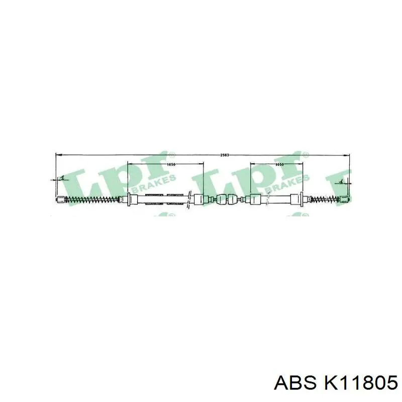 K11805 ABS cable de freno de mano trasero derecho/izquierdo