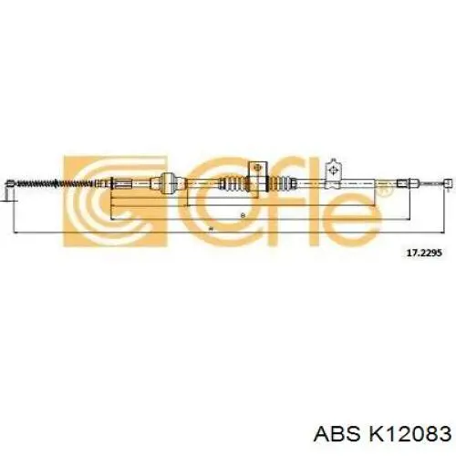 K12083 ABS cable de freno de mano trasero derecho