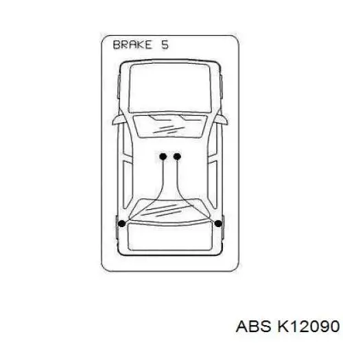 K12090 ABS cable de freno de mano trasero izquierdo