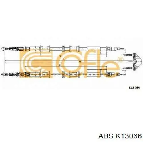 Cable de freno de mano trasero derecho/izquierdo ABS K13066 precio, desde 27,33 EUR