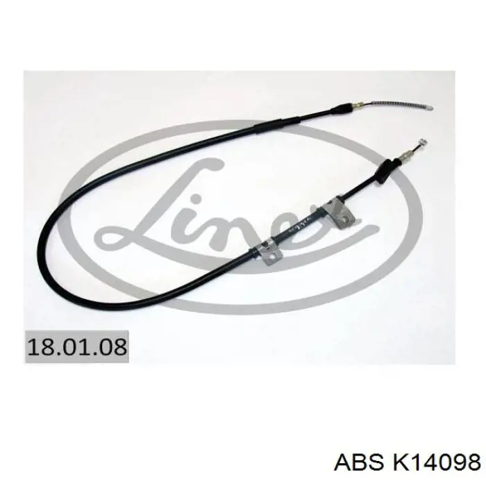 K14098 ABS cable de freno de mano trasero derecho