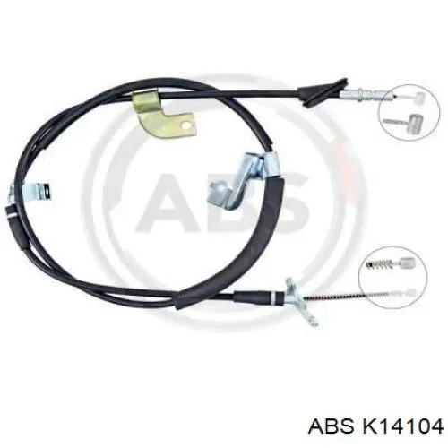 K14104 ABS cable de freno de mano trasero izquierdo