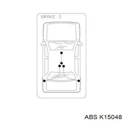 K15048 ABS cable de freno de mano trasero derecho