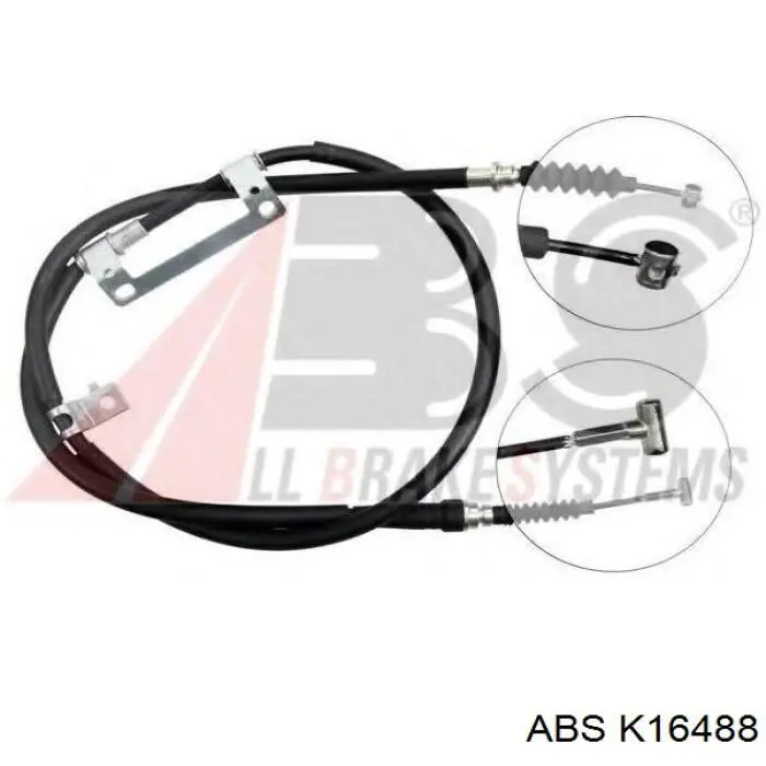 K16488 ABS cable de freno de mano trasero derecho