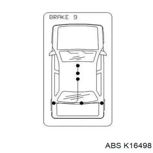 K16498 ABS cable de freno de mano trasero derecho