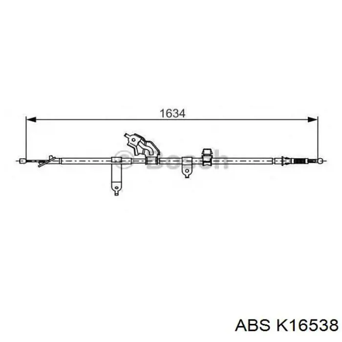 K16538 ABS cable de freno de mano trasero derecho